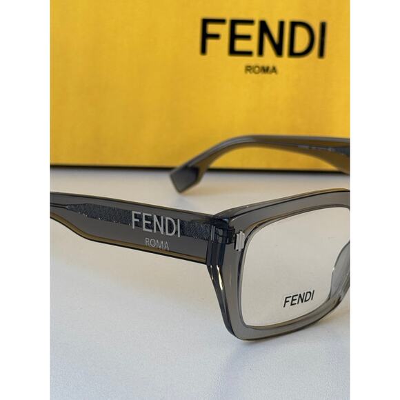 NEW Fendi FE50094F Grey Transparent Square Eyeglasses Frames - Picture 2 of 11